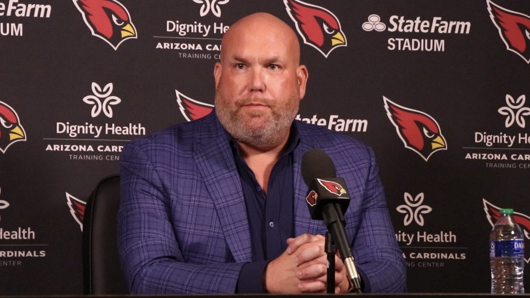 Steve Keim speaking at a press conference